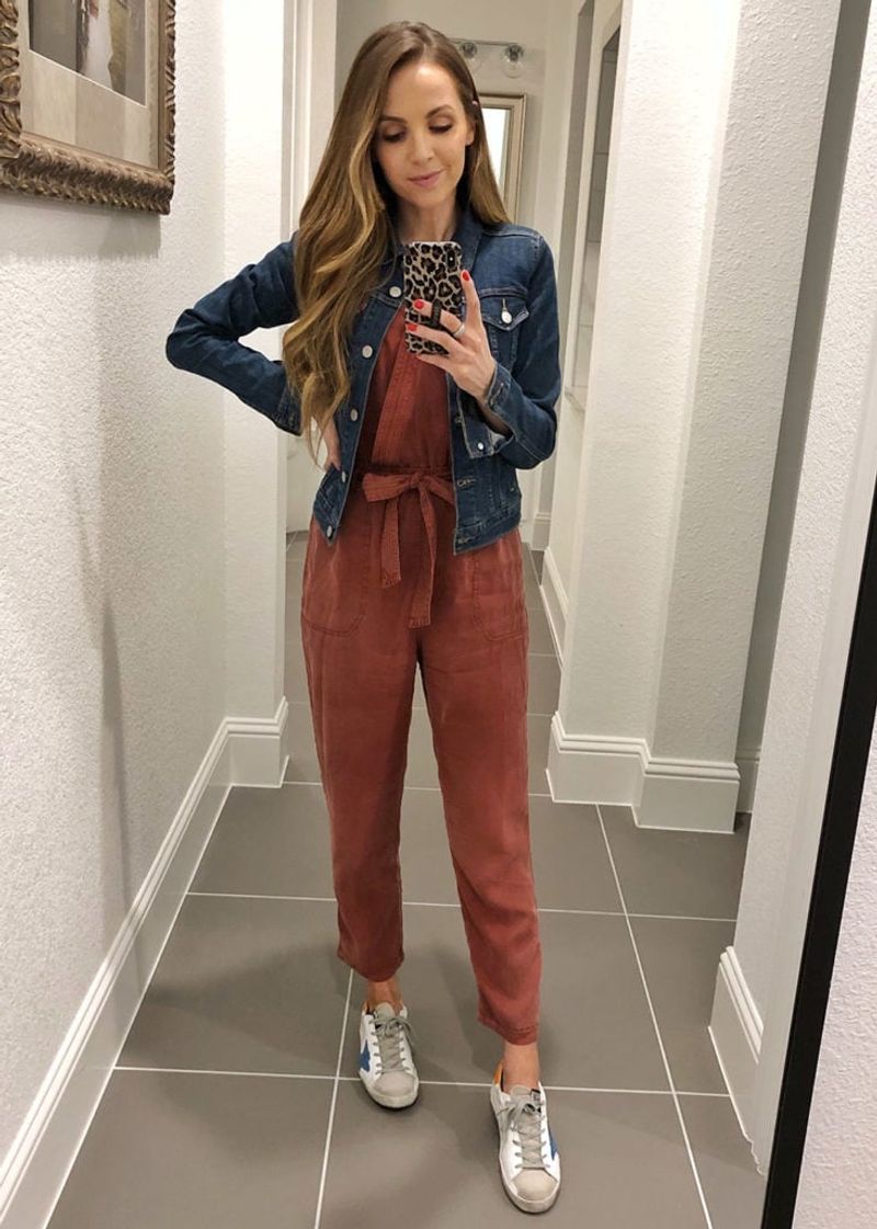 Jumpsuit with Denim Jacket