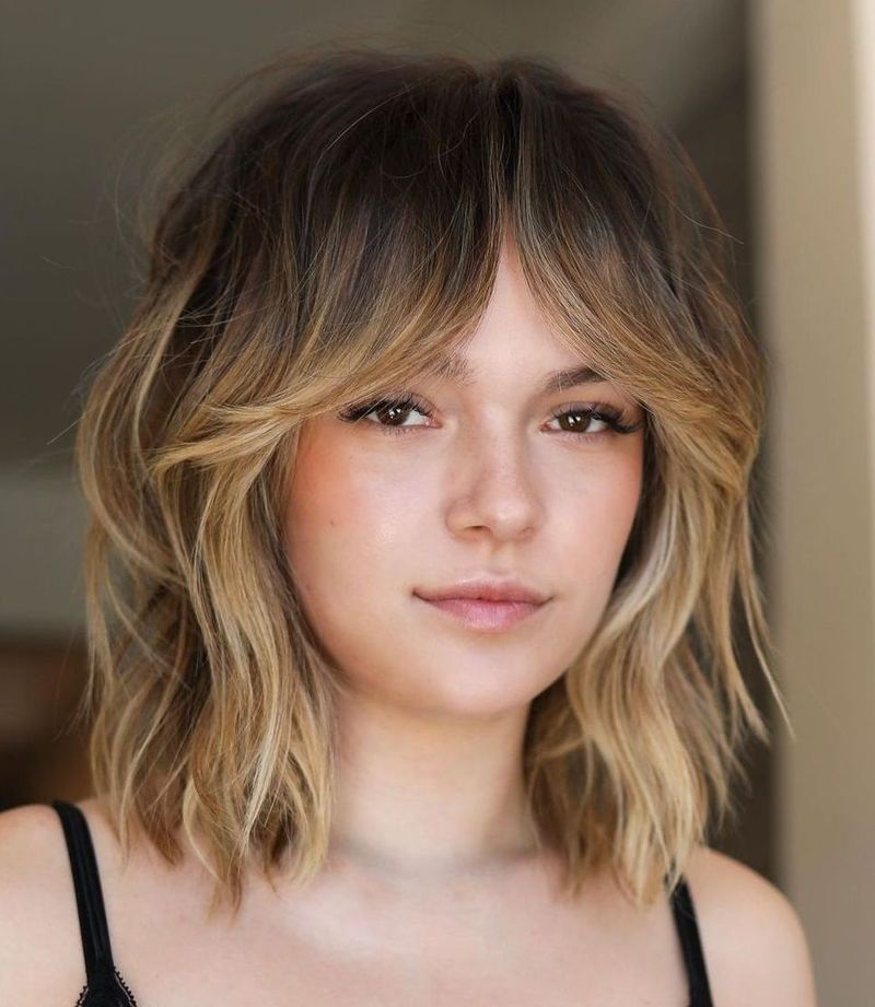 Bardot Bangs with Shaggy Bob