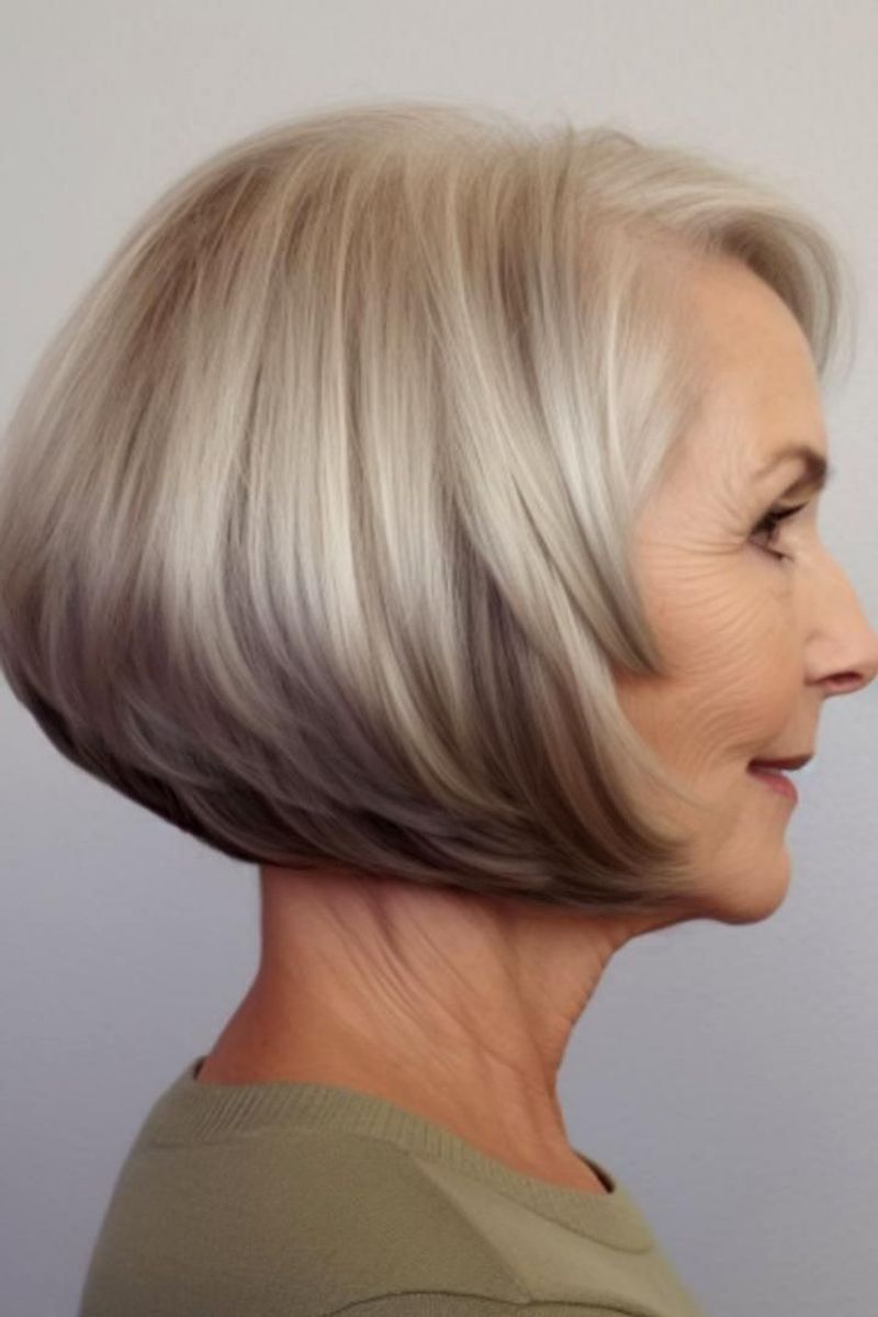 Angled Bob with Stacked Back