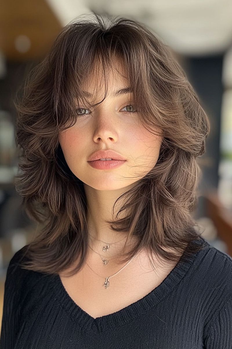 Modern Shag with Curtain Bangs