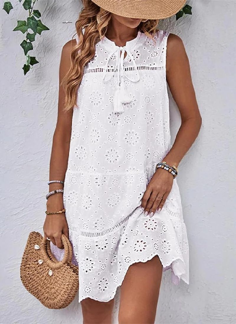 Eyelet Swing Dress
