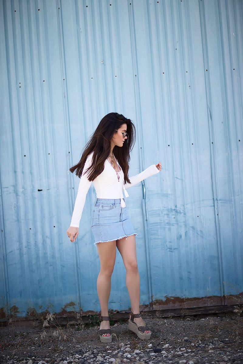 Denim Mini Skirt Revival