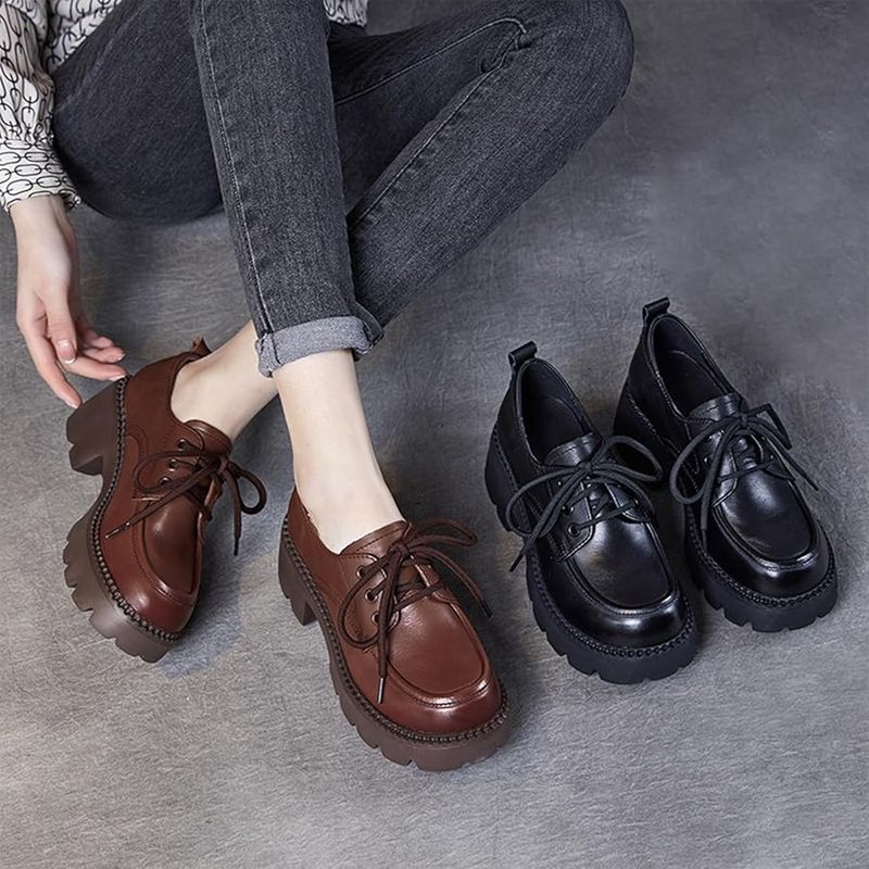 Platform Oxfords with Flexible Soles
