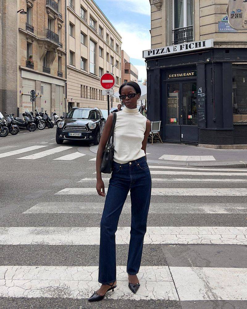 Dark Wash Straight-Leg Jeans