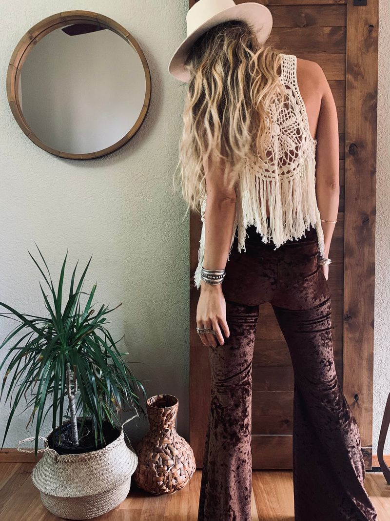 Boho Fringe Crochet Vest