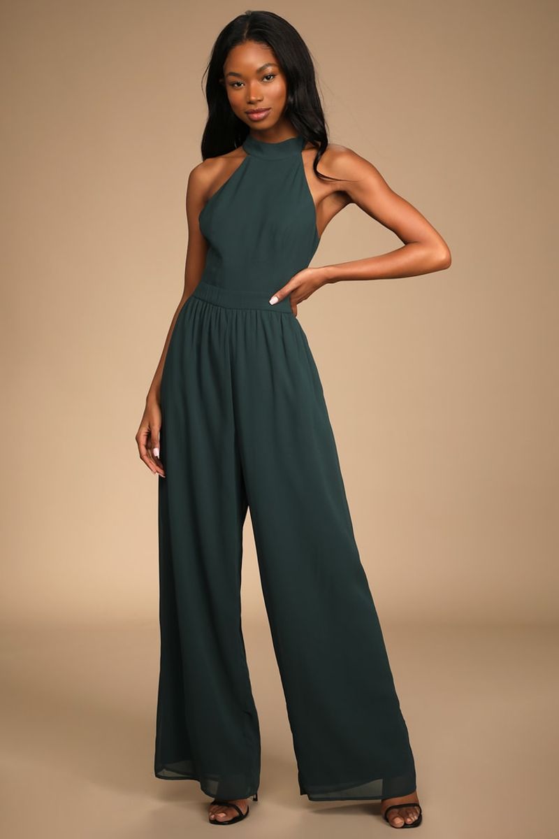 Backless Halter Jumpsuit