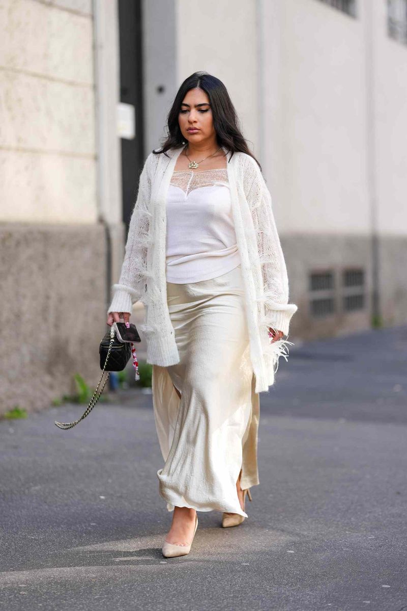 Slip Skirt + Cropped Cardigan Duo