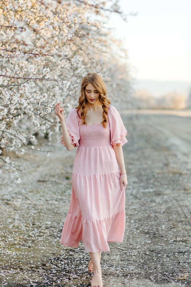 Romantic Puff-Sleeve Midi