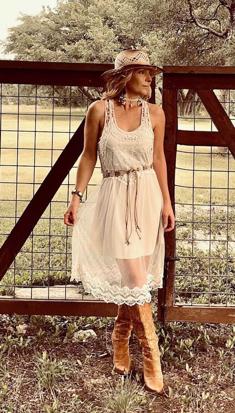 Cowboy Boots With Sundress