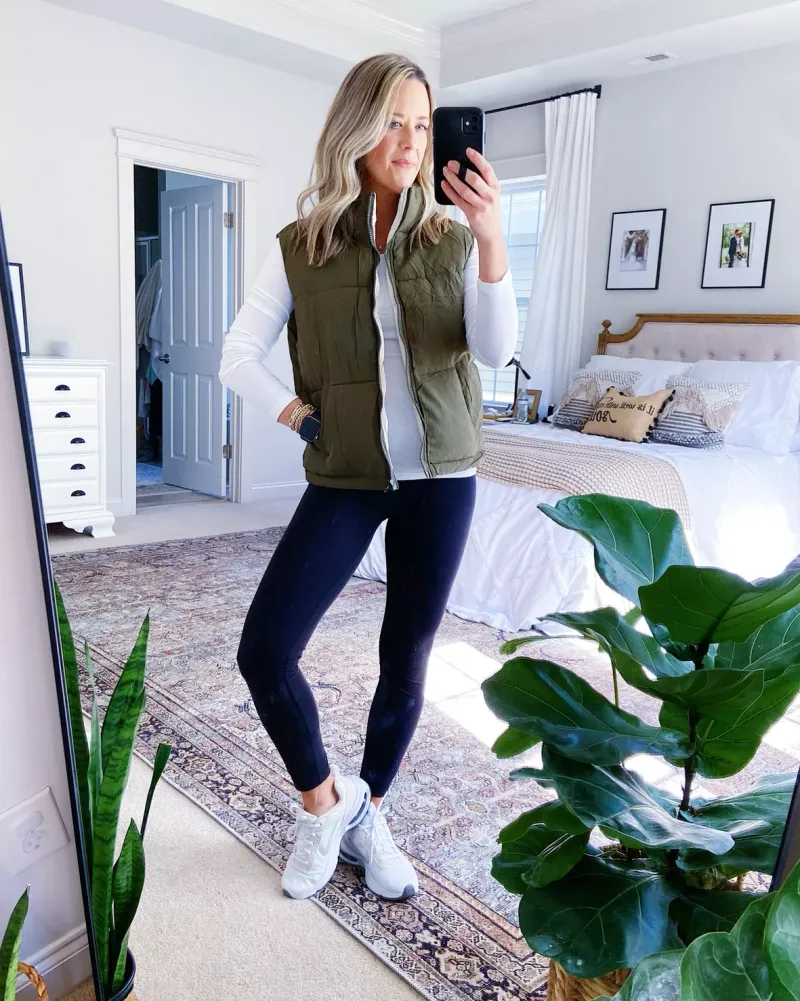 Vest Over Long-Sleeve Shirt