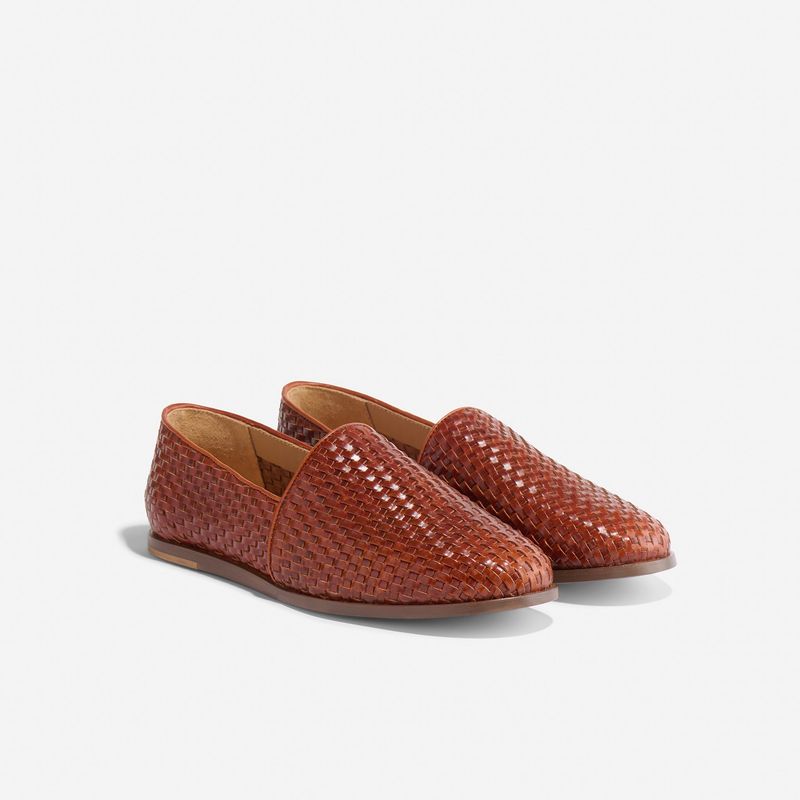 Woven Leather Slip-ons