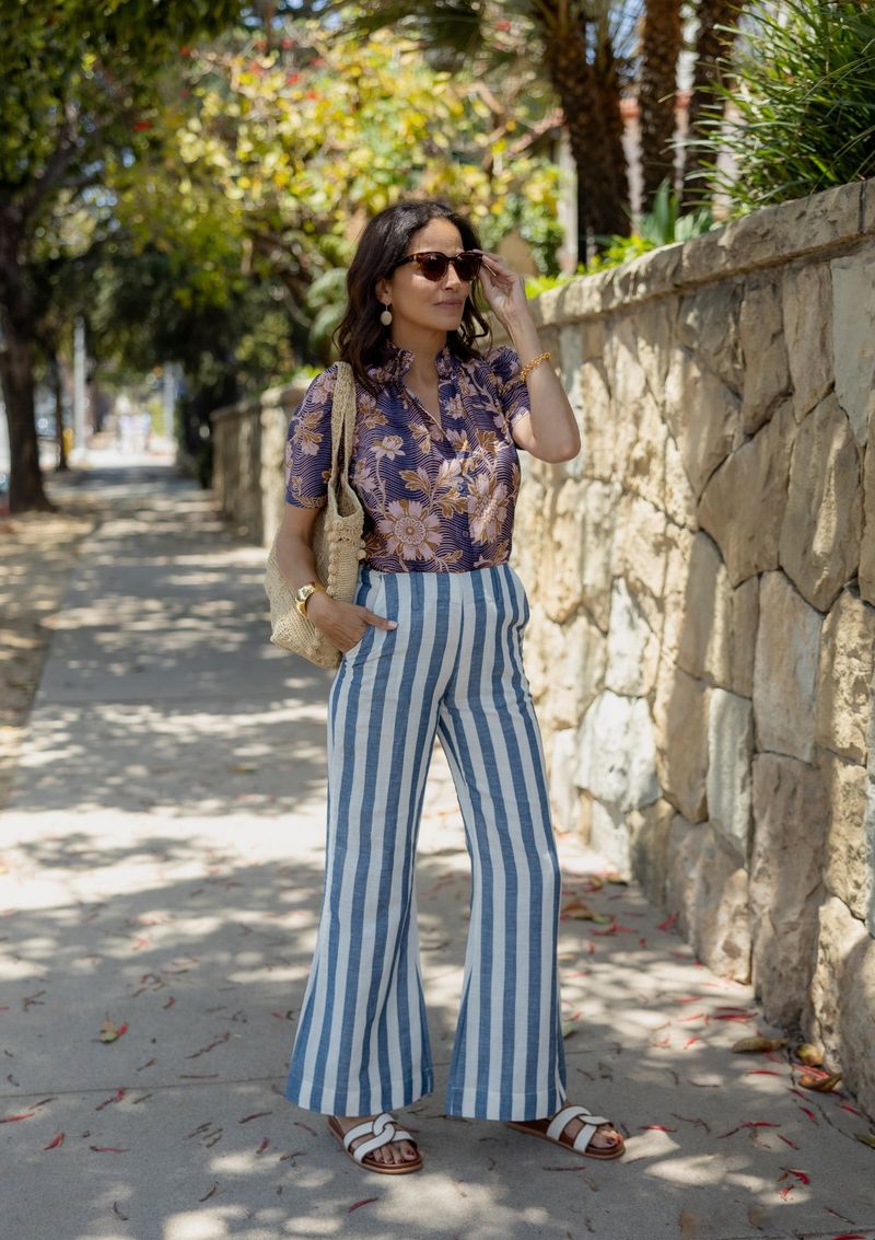 Striped Sailor-Style Trousers