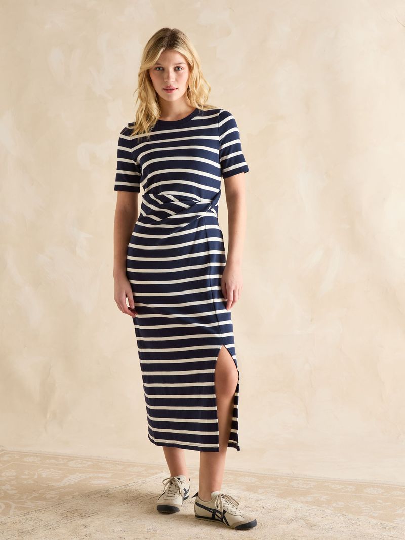 Casual Striped T-Shirt Dress