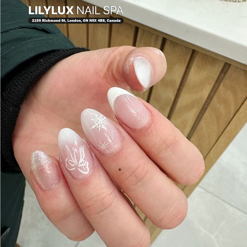 Elegantes patrones de copos de nieve