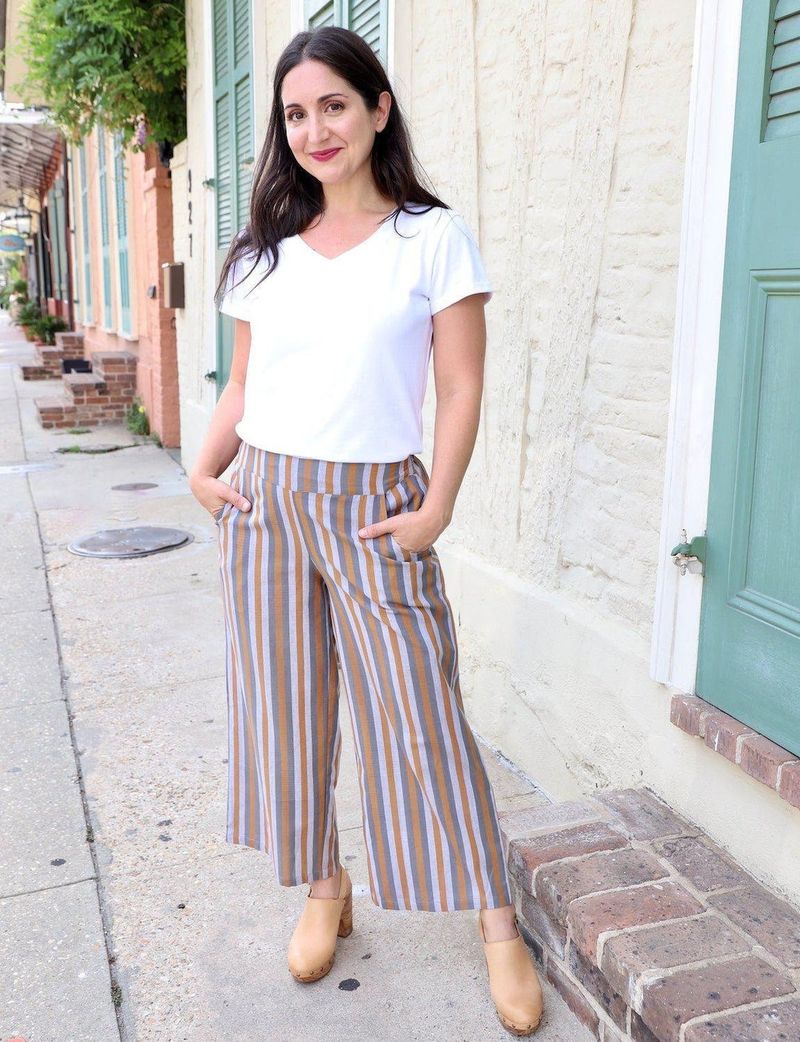 Playful Striped Culottes