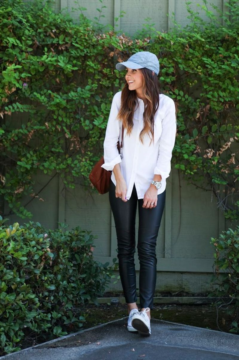 Relaxed Button-Down + Leggings