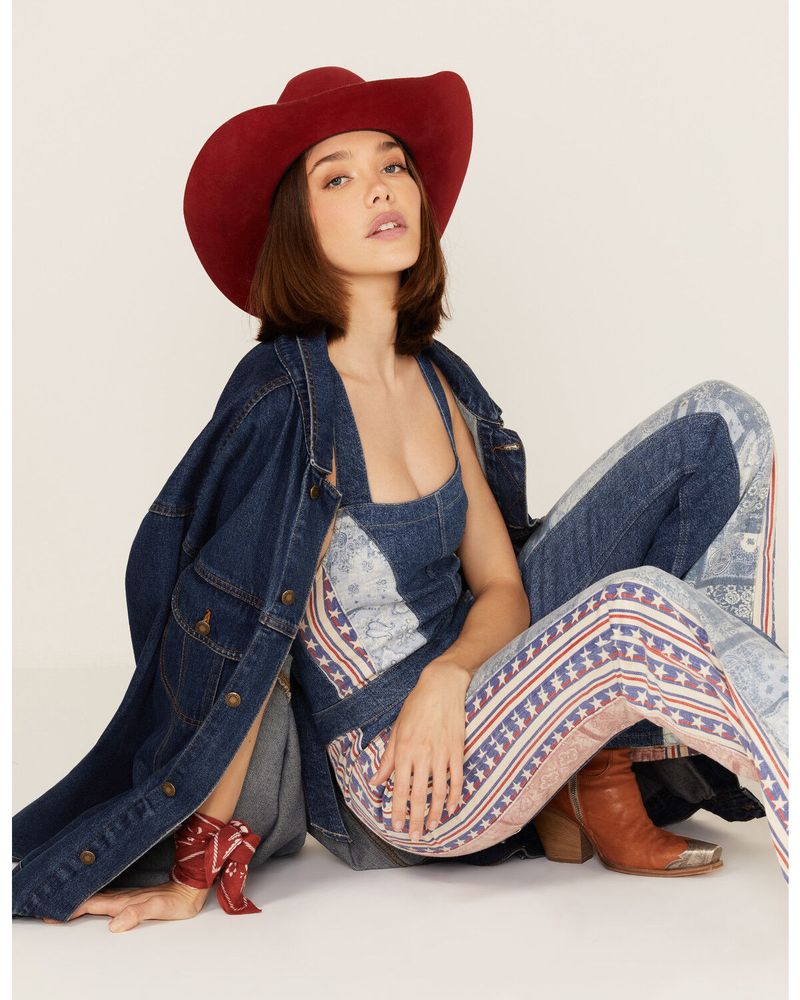 Patchwork Denim With Simple Top