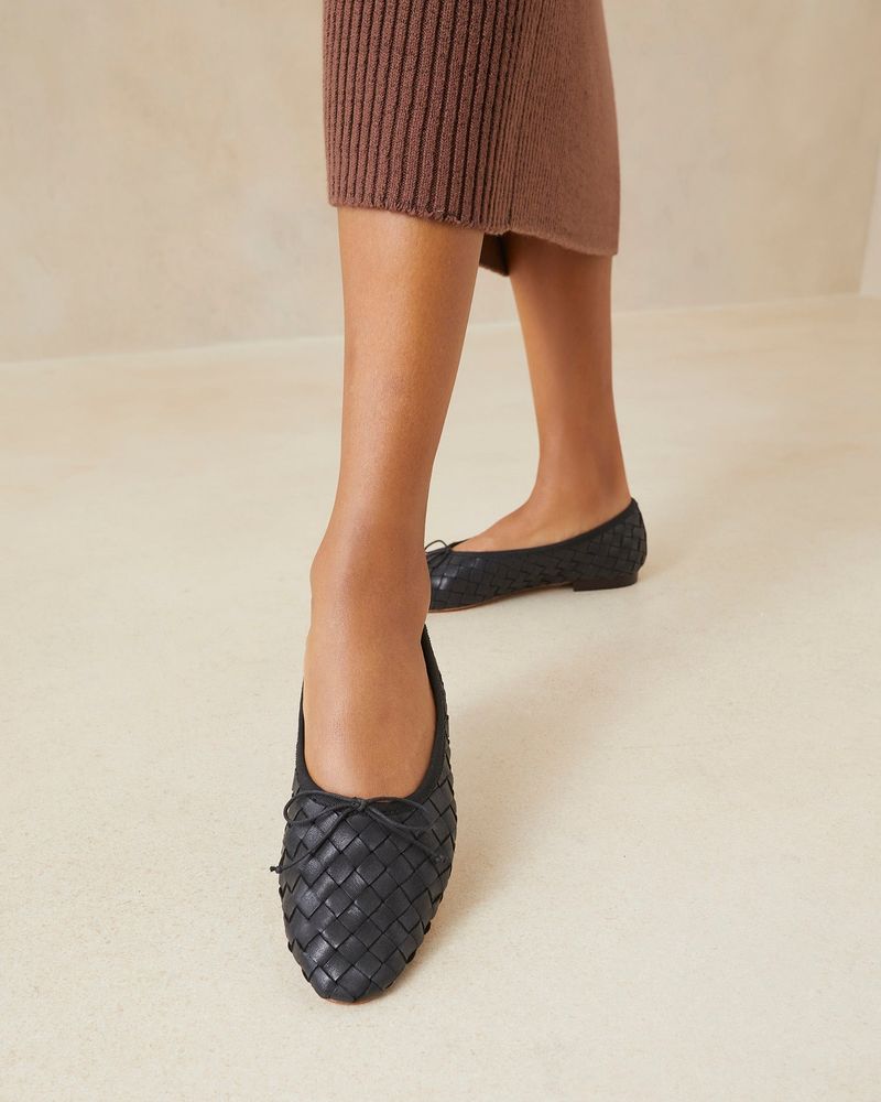 Woven Leather Flats