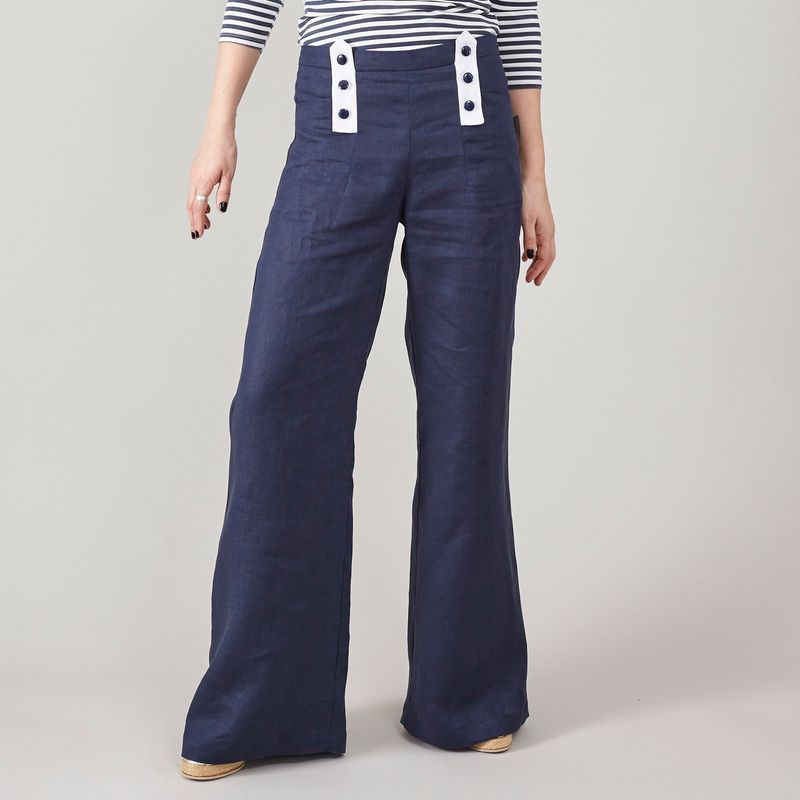 Button-Front Sailor Pants