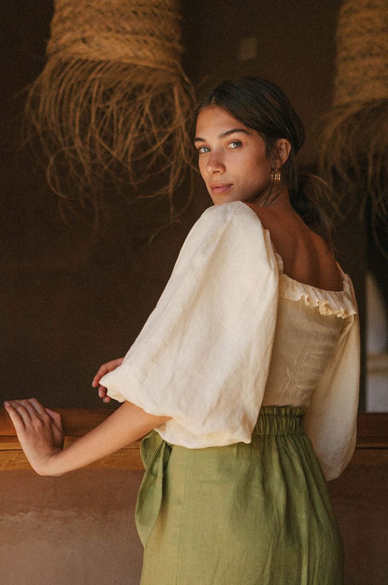 Puff-Sleeve Blouse