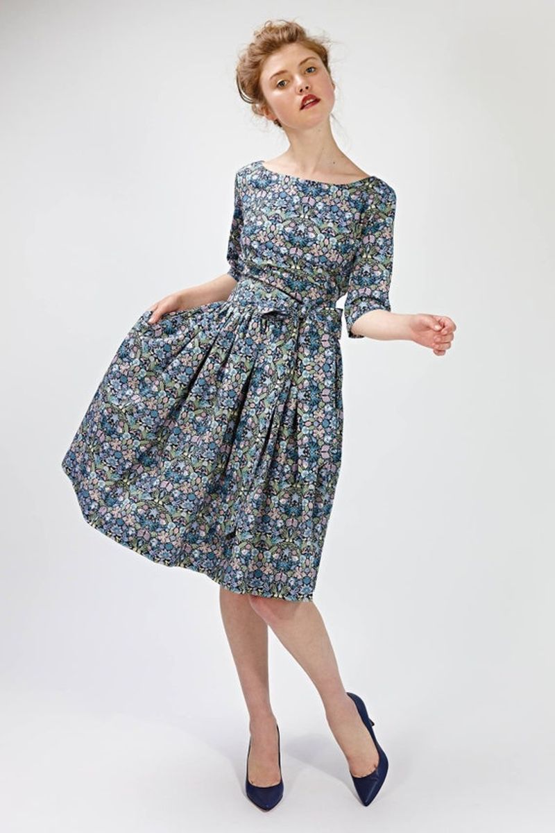 Vintage-Inspired Floral Midi
