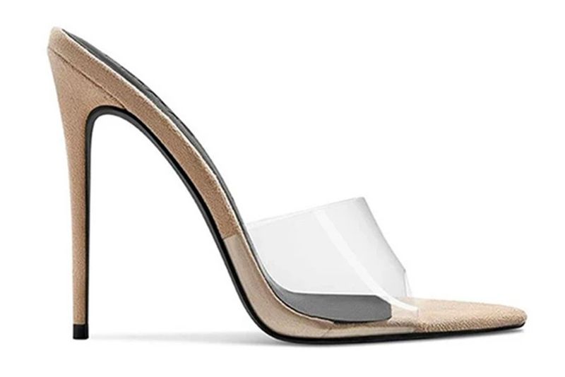 Transparent Vinyl Mules