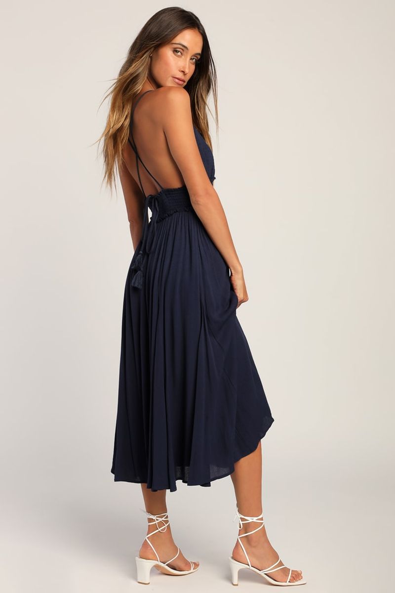 Backless Midi Dresses
