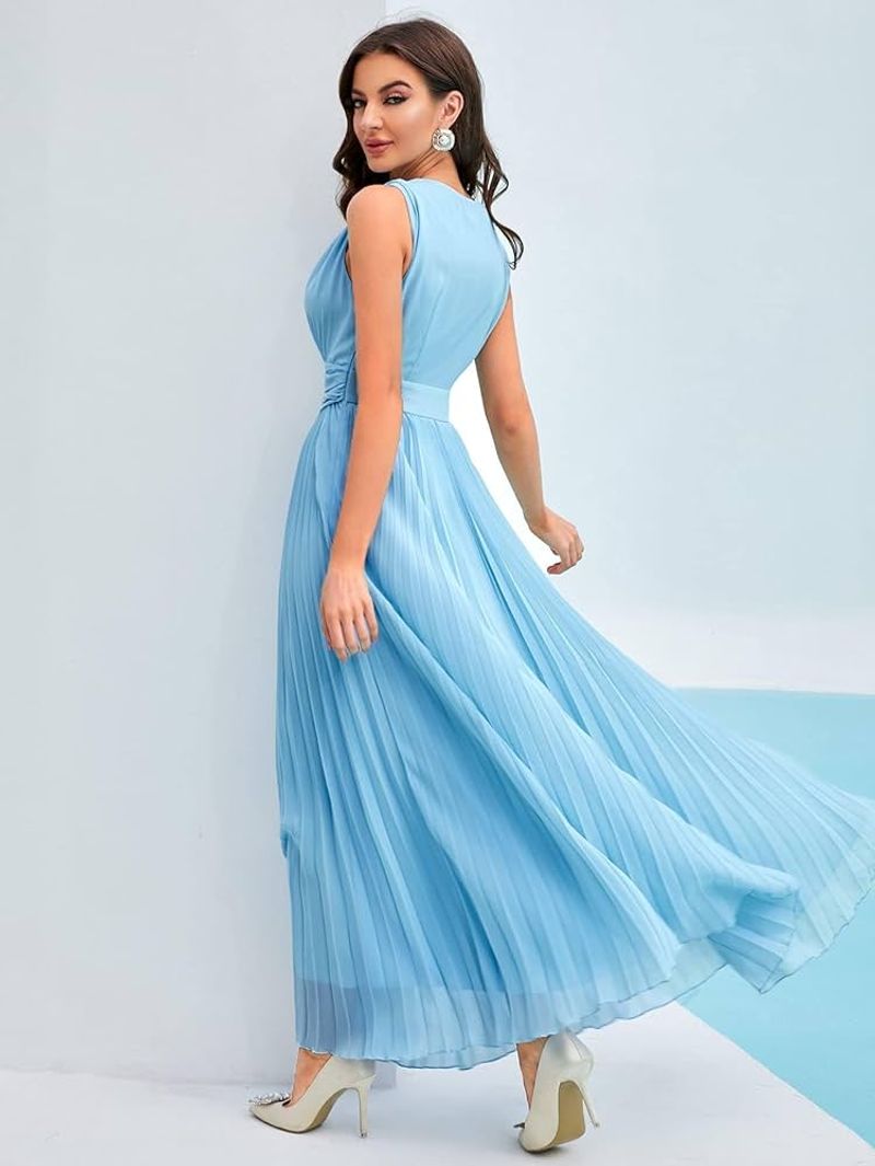 Pleated Midi Skirt Dress