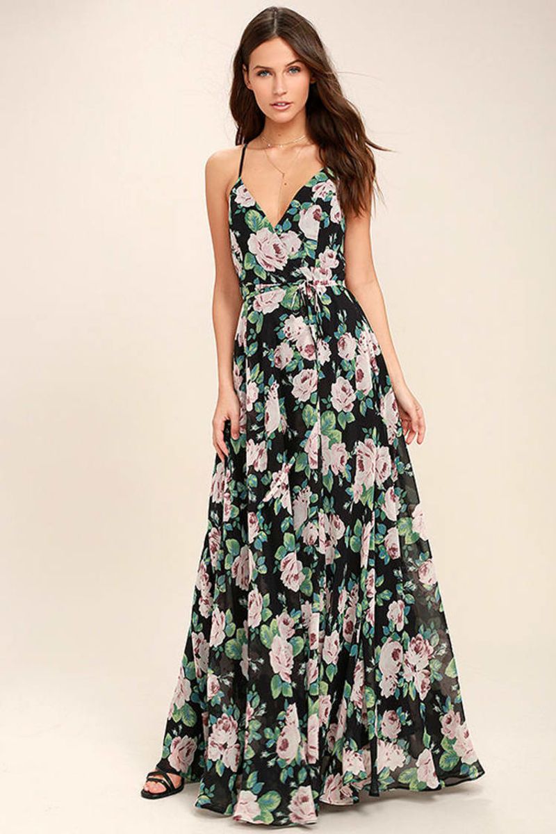 Romantic Evening Wrap Dress