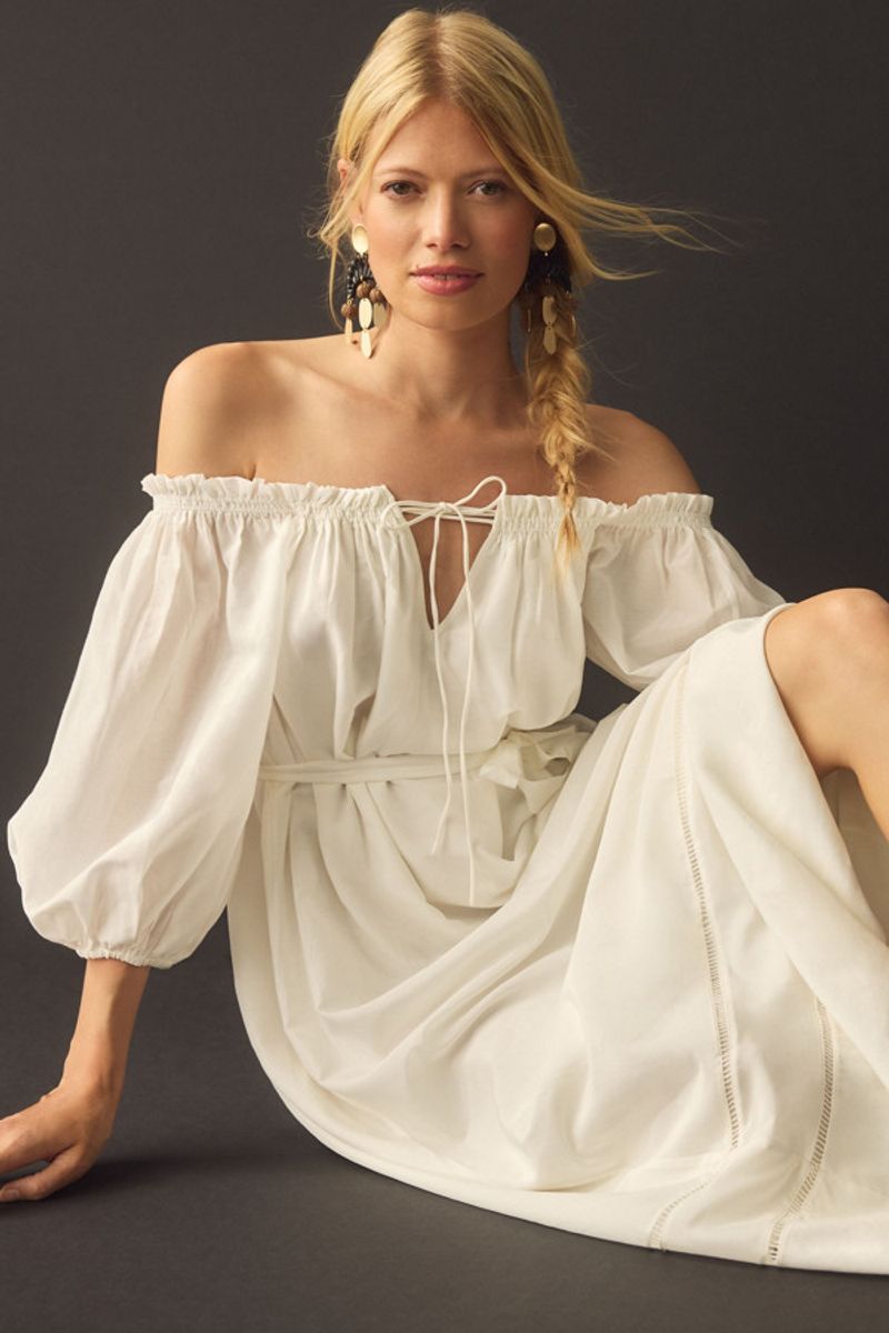 Off-Shoulder Peasant Dress