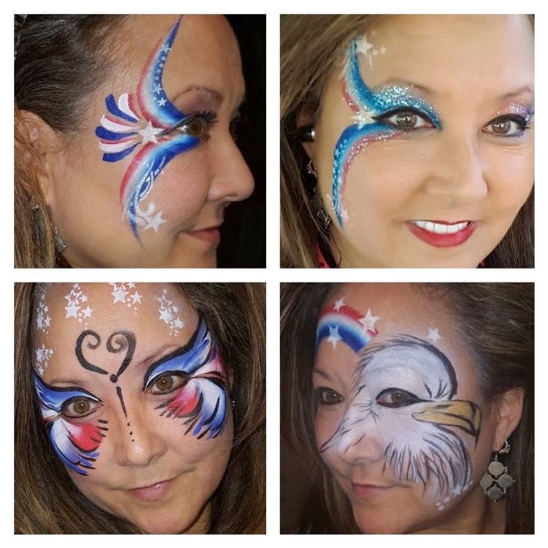 Red, White, and Blue Face Paint