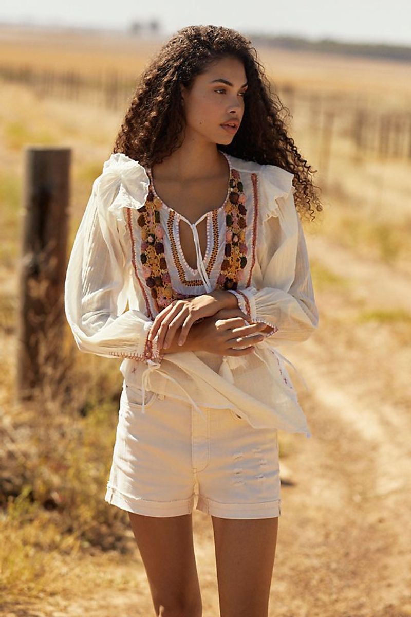 Embroidered Peasant Blouse