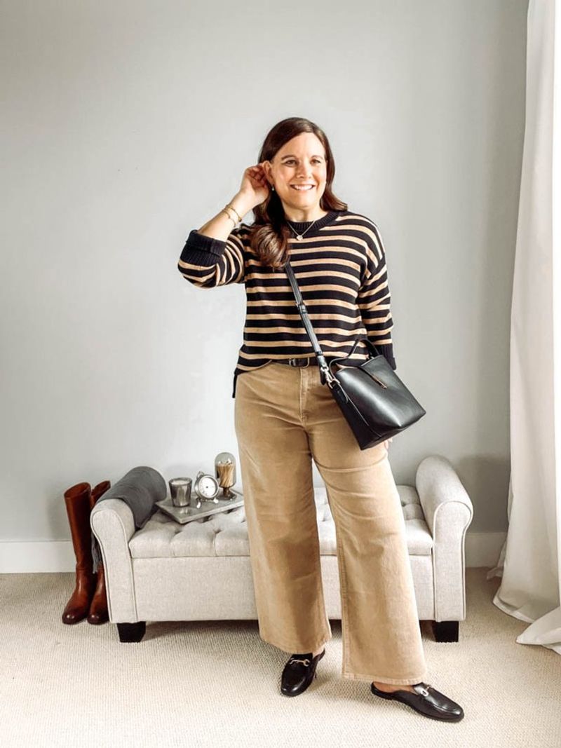Striped Breton Top and Khakis