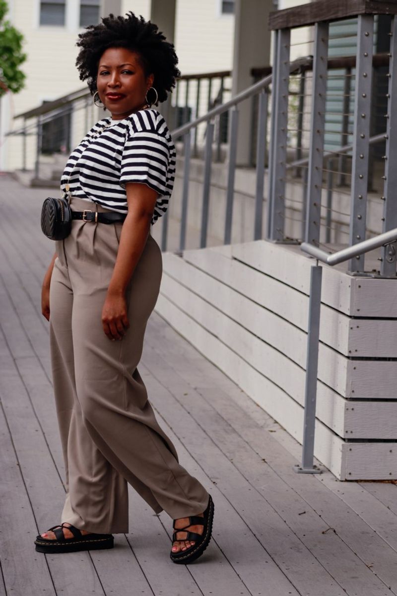 Striped Shirt & Khakis
