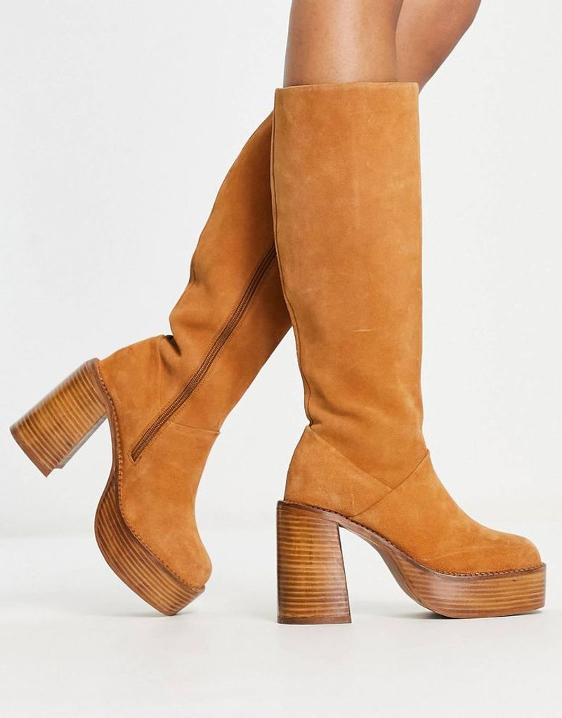 Suede Tan Platforms