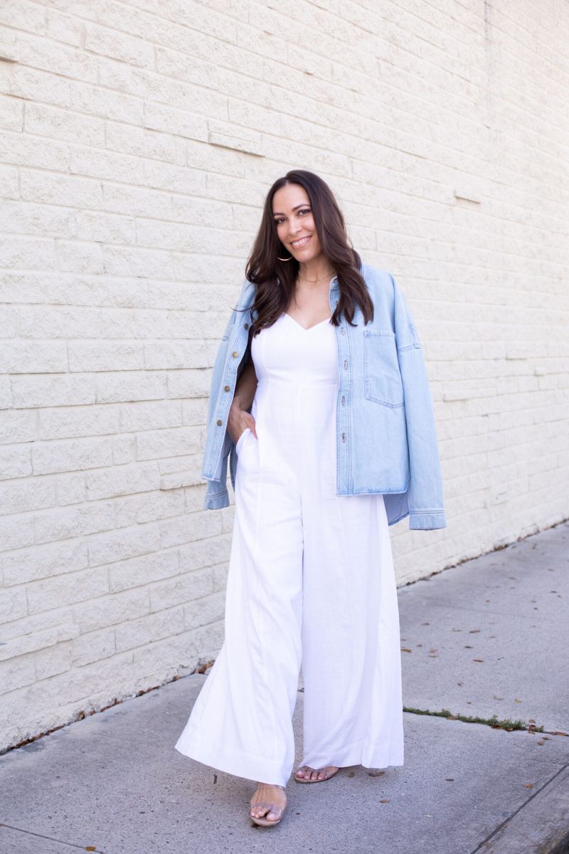 White Linen Jumpsuit
