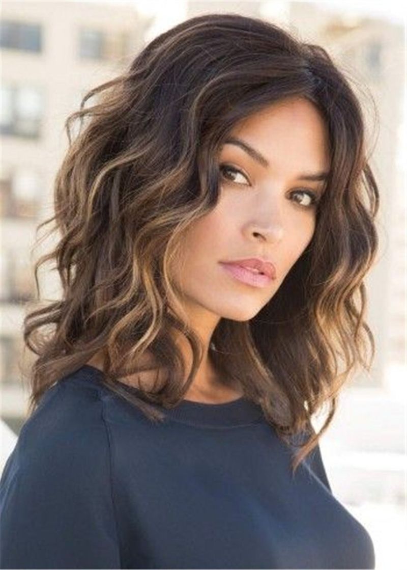 Bob ondulato con balayage