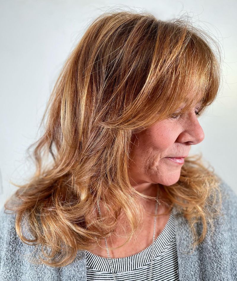 Layered Mid-Length Cut with Face-Framing