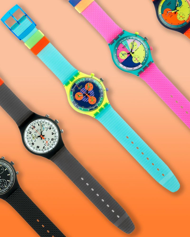 Swatch Watches Stacked