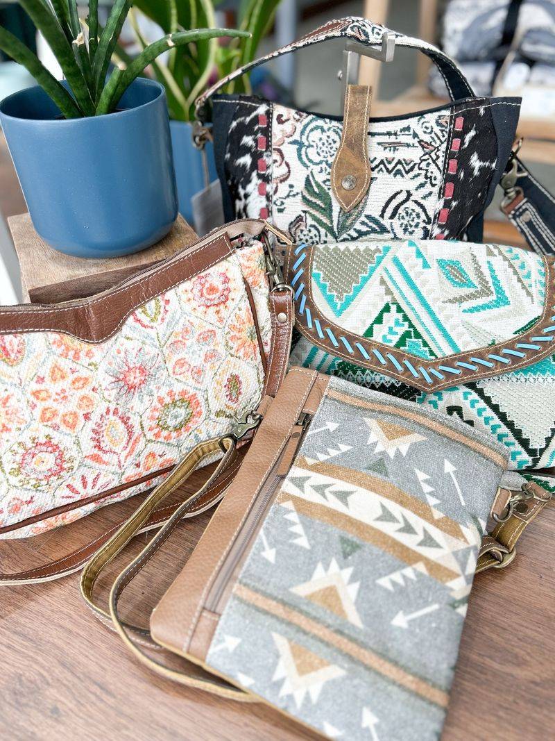 Mixed Material Handbags