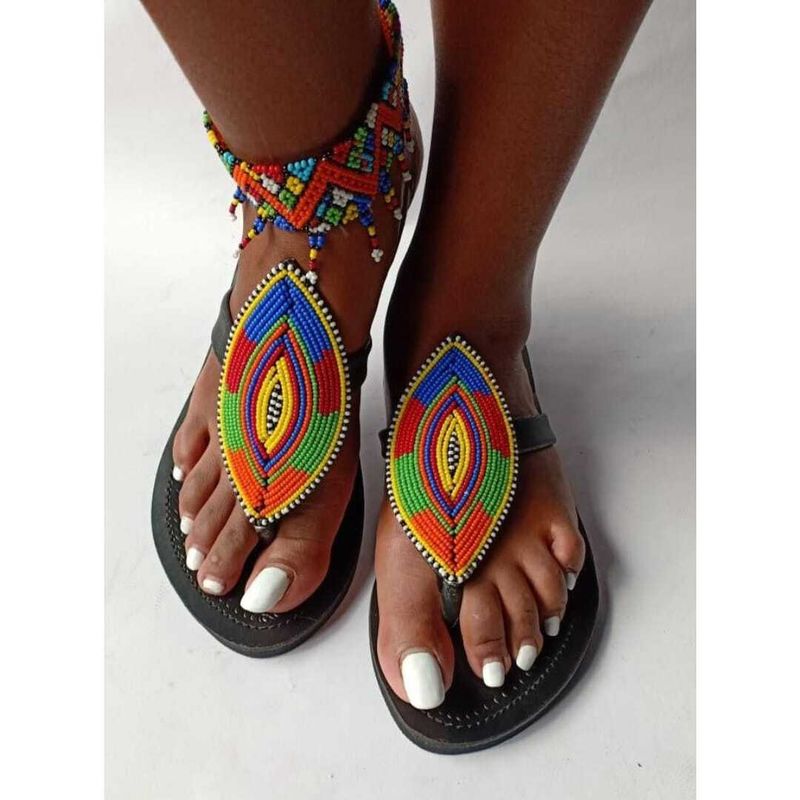 Beaded Tribal Sandals