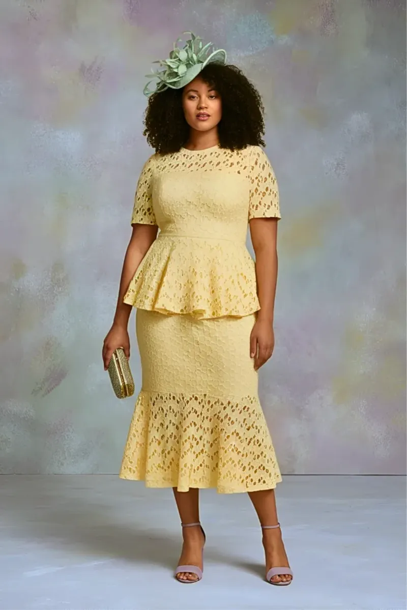 Lemon Yellow Peplum Blouse