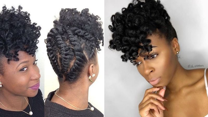 Spiral Curl Updo with Twists