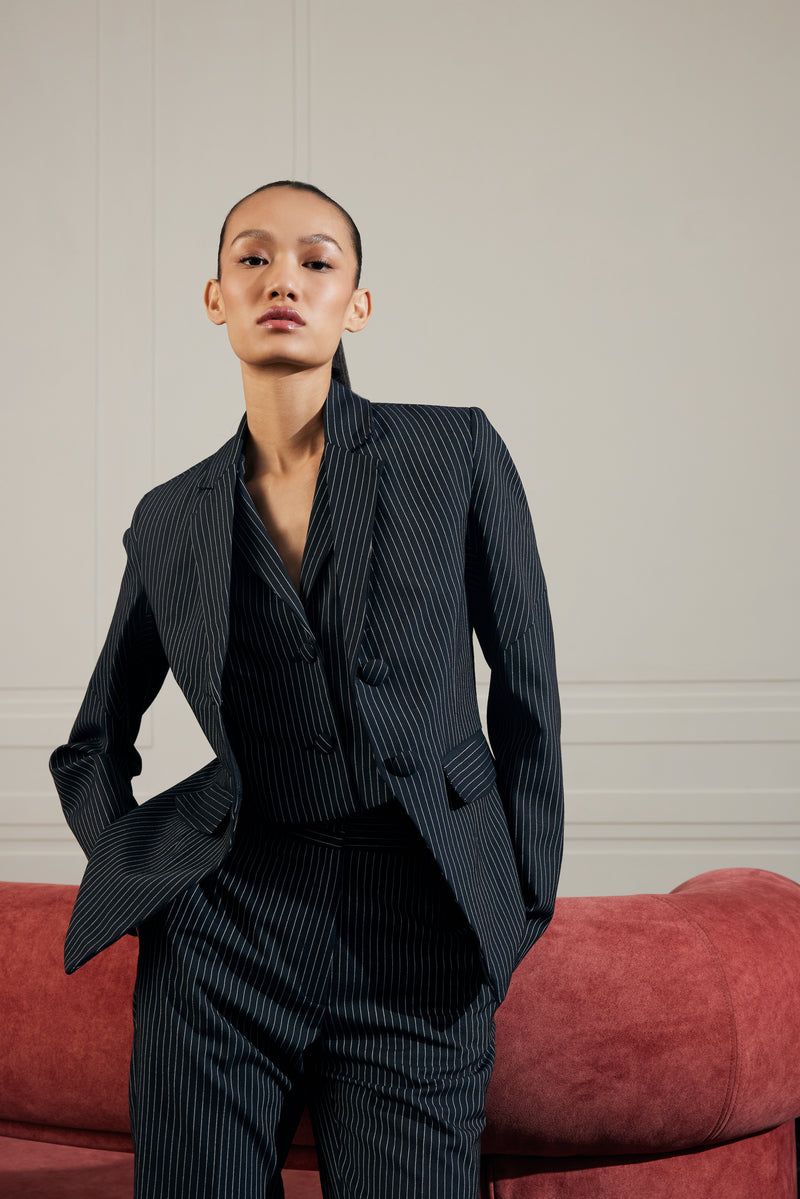 Menswear-Inspired Striped Blazer
