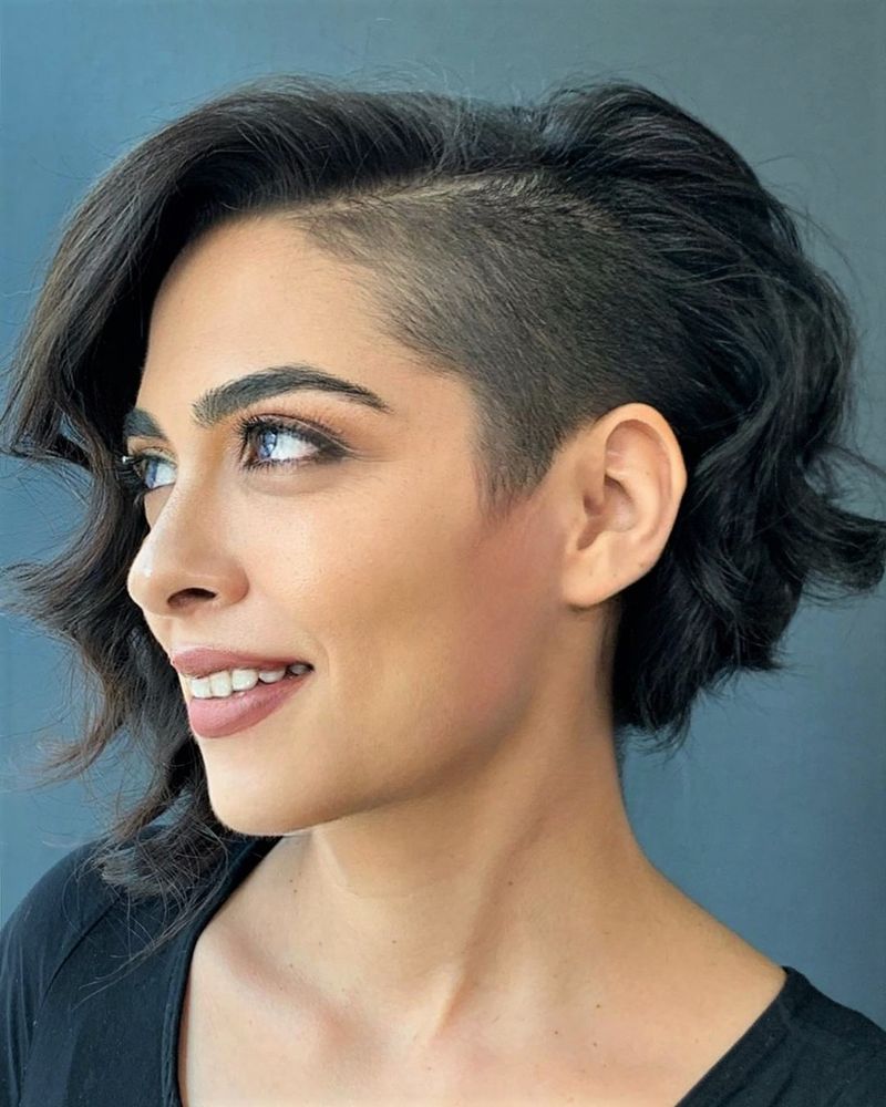 Undercut Bob with Side Sweep