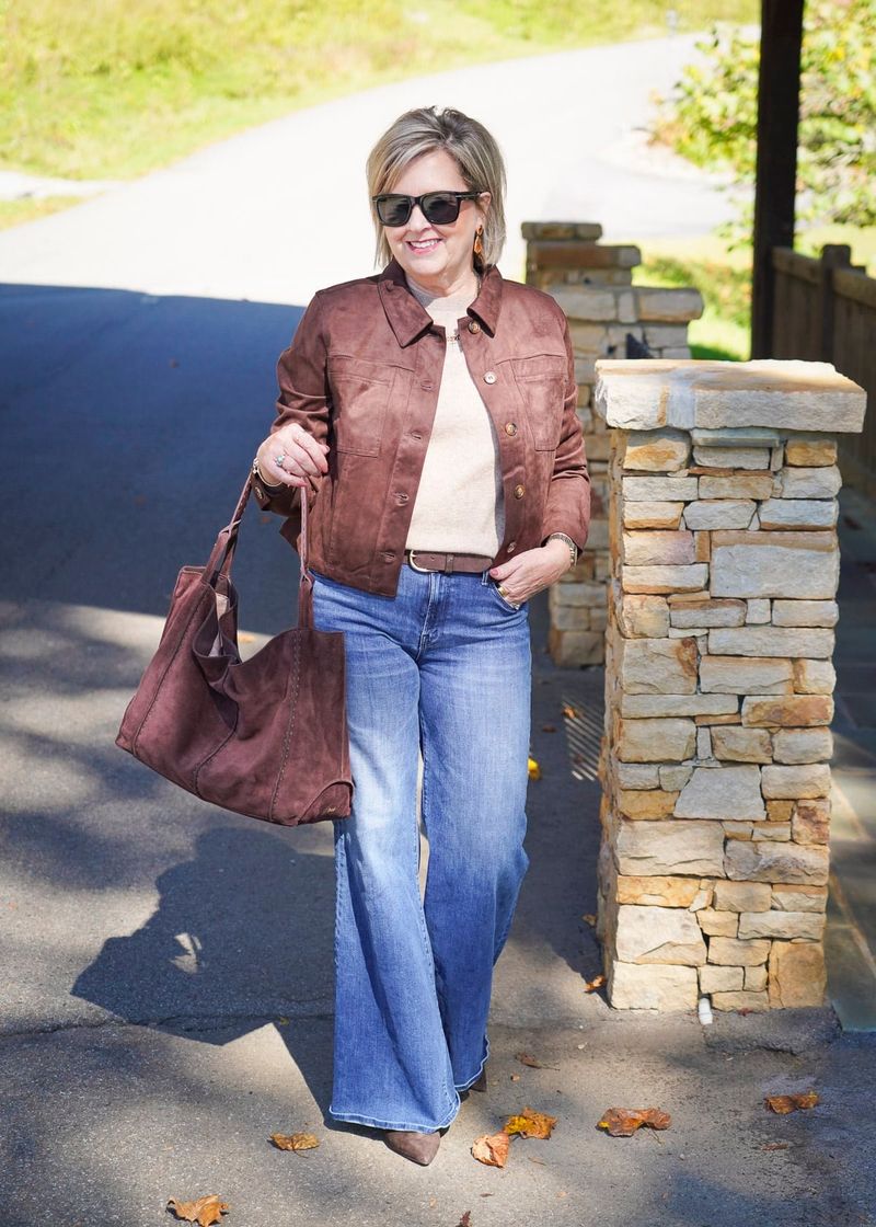 Espresso Brown Leather Jacket with Neutrals