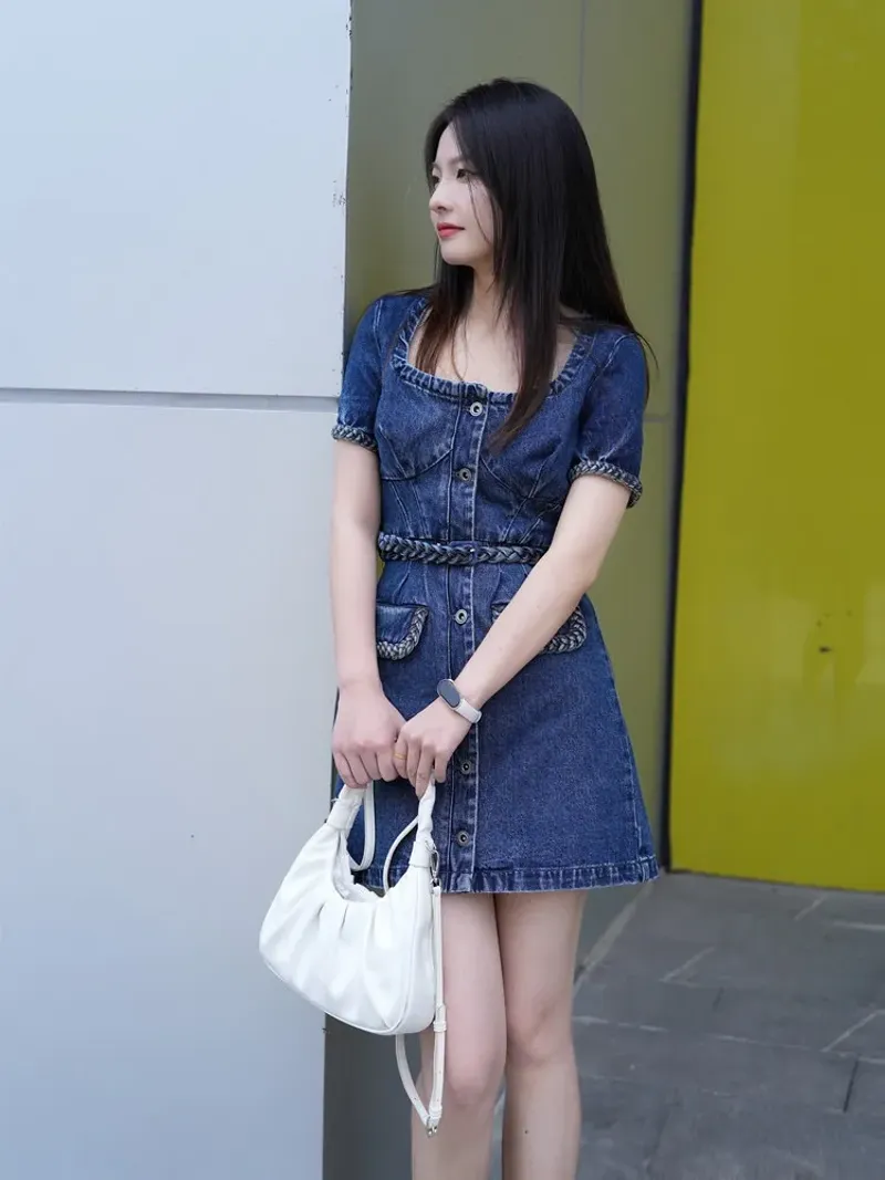 Denim Mini Shirtdress