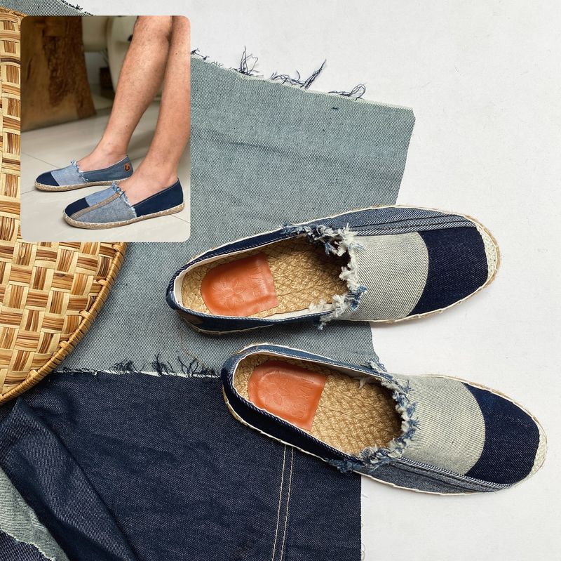 Denim Patchwork Platforms