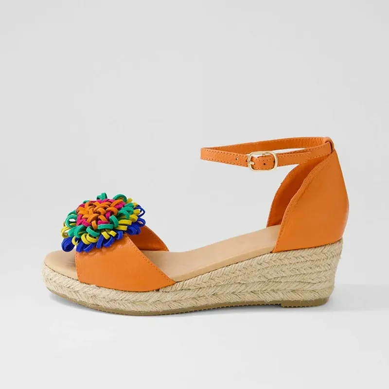 Color-Block Suede Wedges