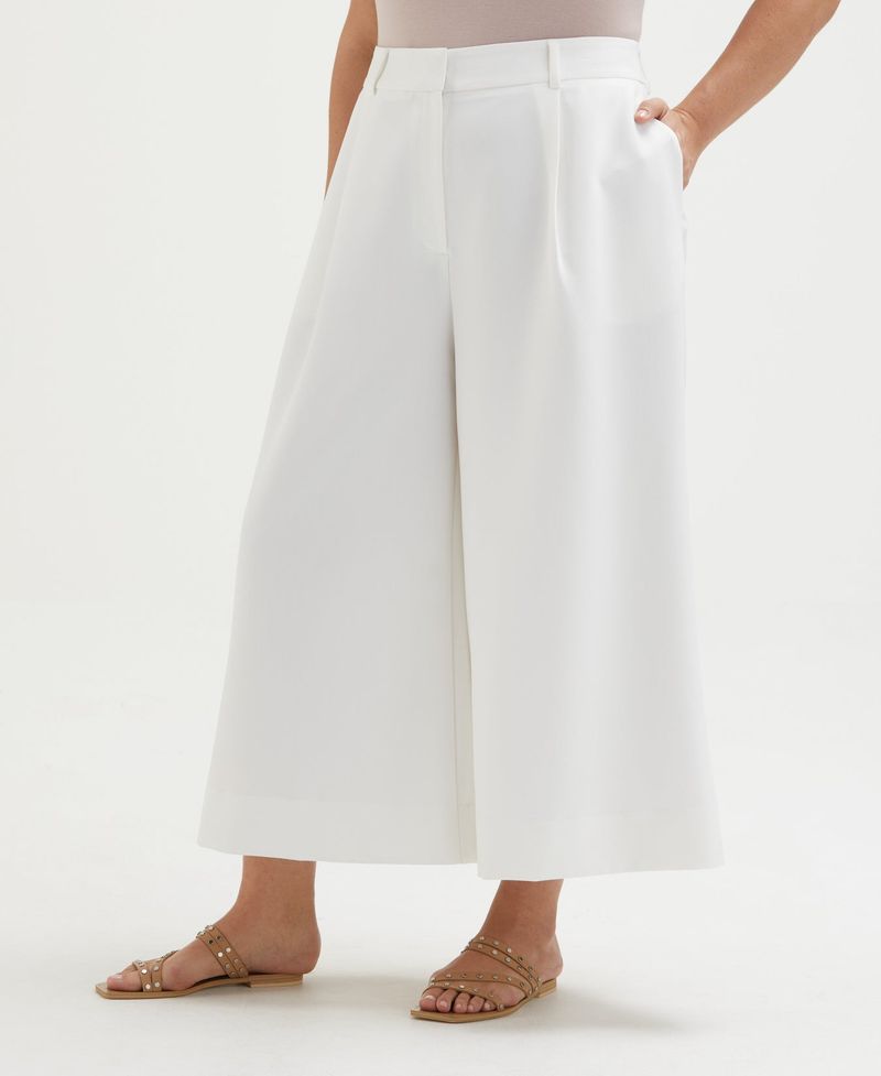 Adjustable Stretch-Waist Culottes